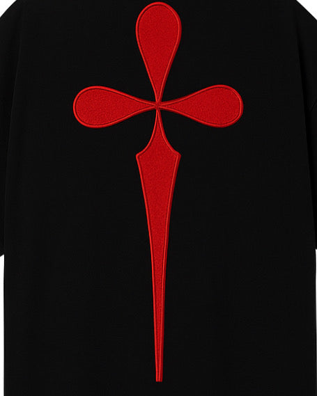 “DIE RED” DIEALONEWOLF® OVERSIZED T-Shirts (BLACK)