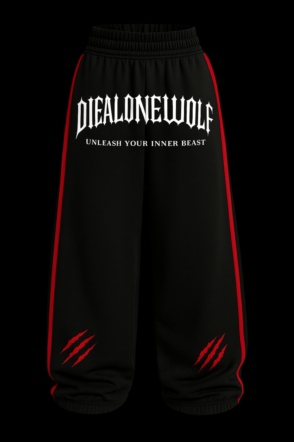 DIEALONEWOLF® — “INNER BEAST” TRIBAL SWEATPANTS