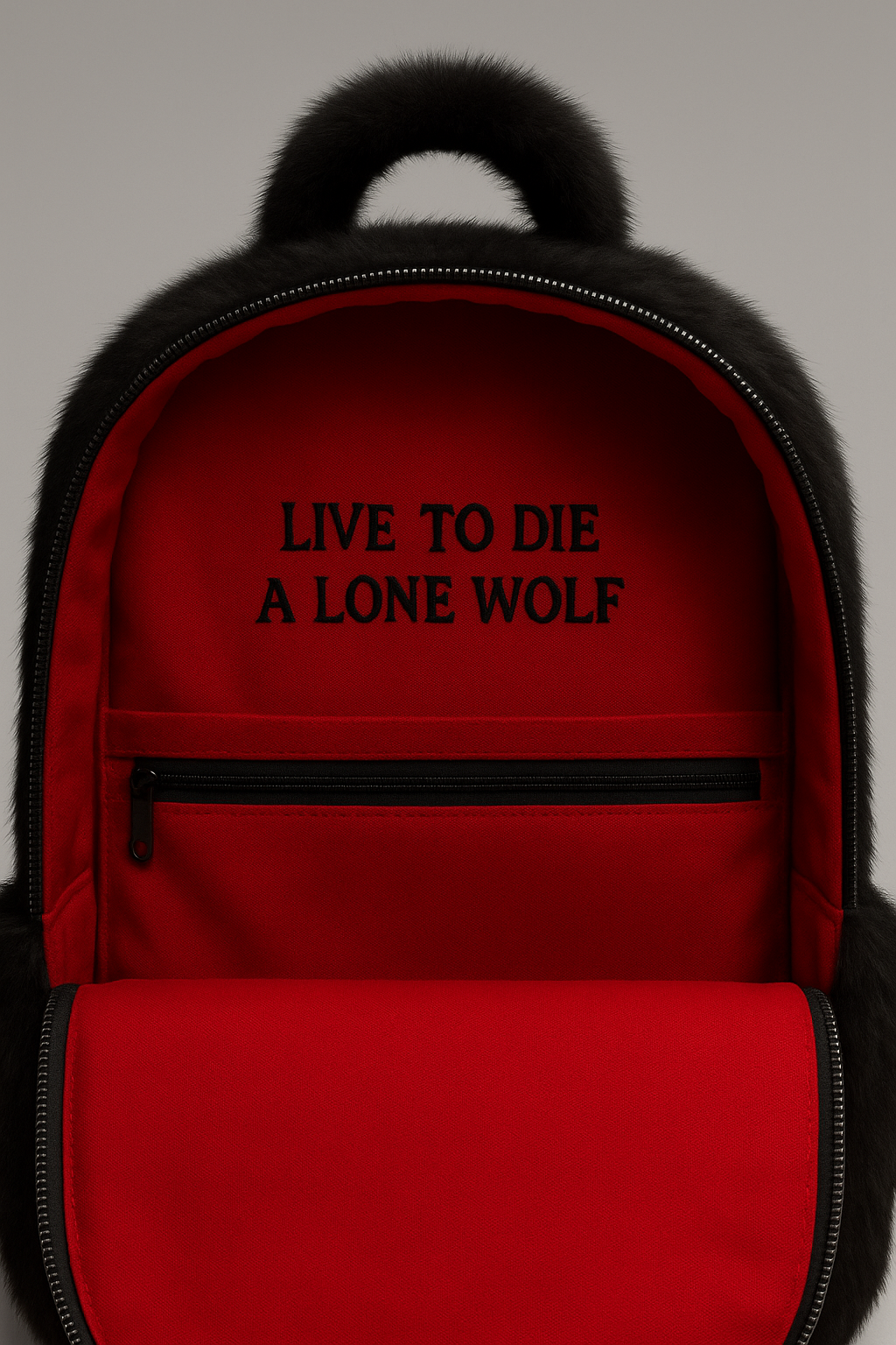 DIEALONEWOLF® — “FUR ARMOR” BACKPACK