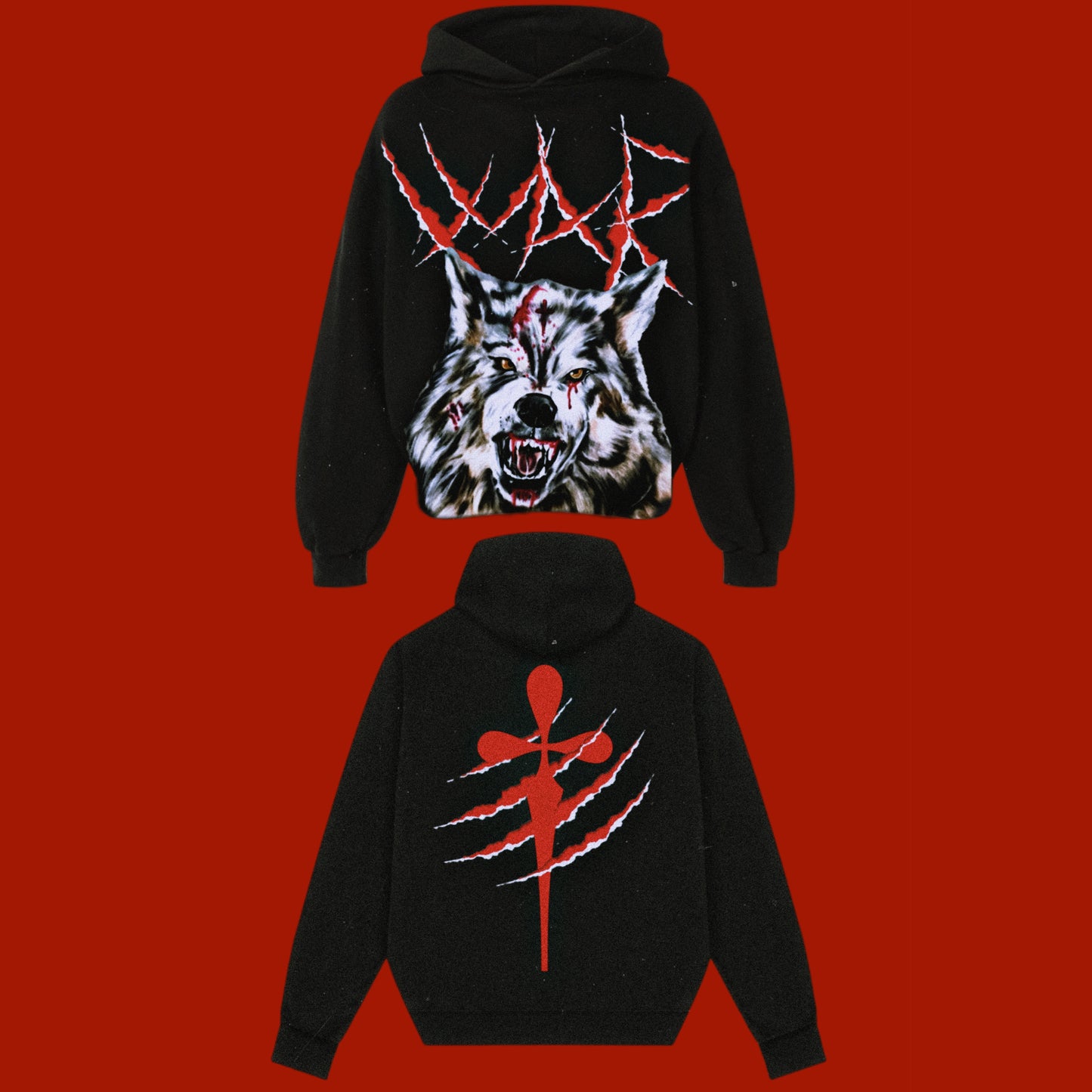 WAR WOLF (WAR) HOODIE (B)