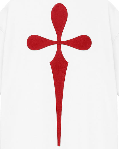 “DIE RED” DIEALONEWOLF® OVERSIZED T-Shirts (WHITE)