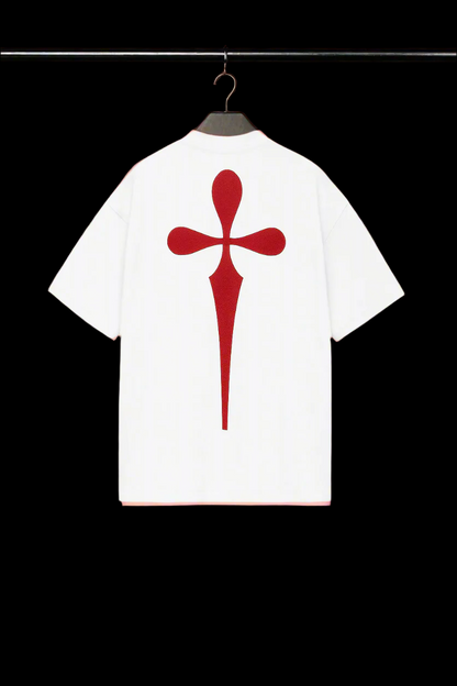 “DIE RED” DIEALONEWOLF® OVERSIZED T-Shirts (WHITE)