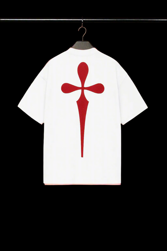 “DIE RED” DIEALONEWOLF® OVERSIZED T-Shirts (WHITE)