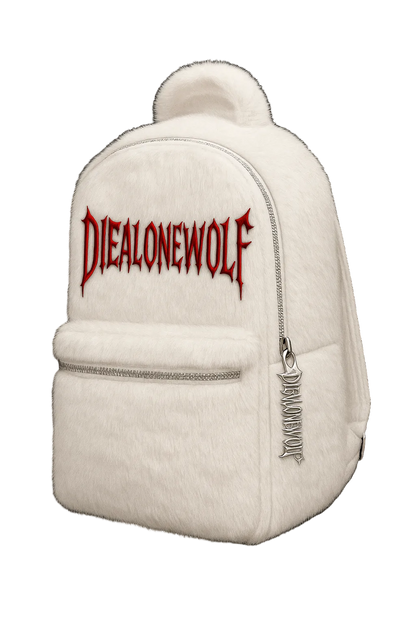 DIEALONEWOLF® — “FUR ARMOR: BONE WHITE” BACKPACK