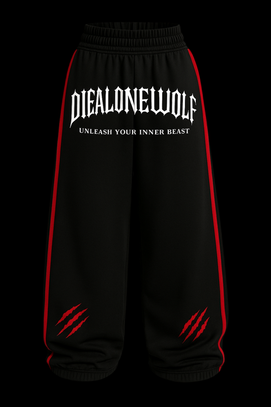 DIEALONEWOLF® — “INNER BEAST” TRIBAL SWEATPANTS