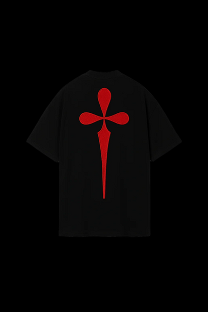 “DIE RED” DIEALONEWOLF® OVERSIZED T-Shirts (BLACK)