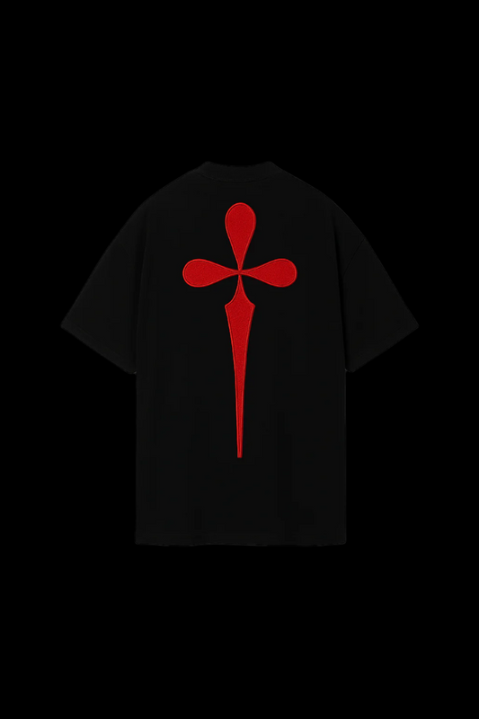 “DIE RED” DIEALONEWOLF® OVERSIZED T-Shirts (BLACK)