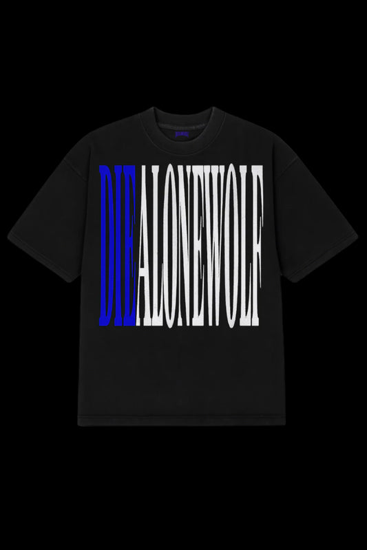 “DIE COLD” DIEALONEWOLF® OVERSIZED T-Shirts (BLACK)
