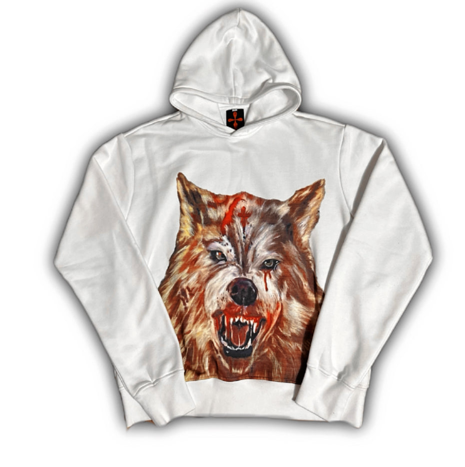 WAR WOLF HOODIE (White)