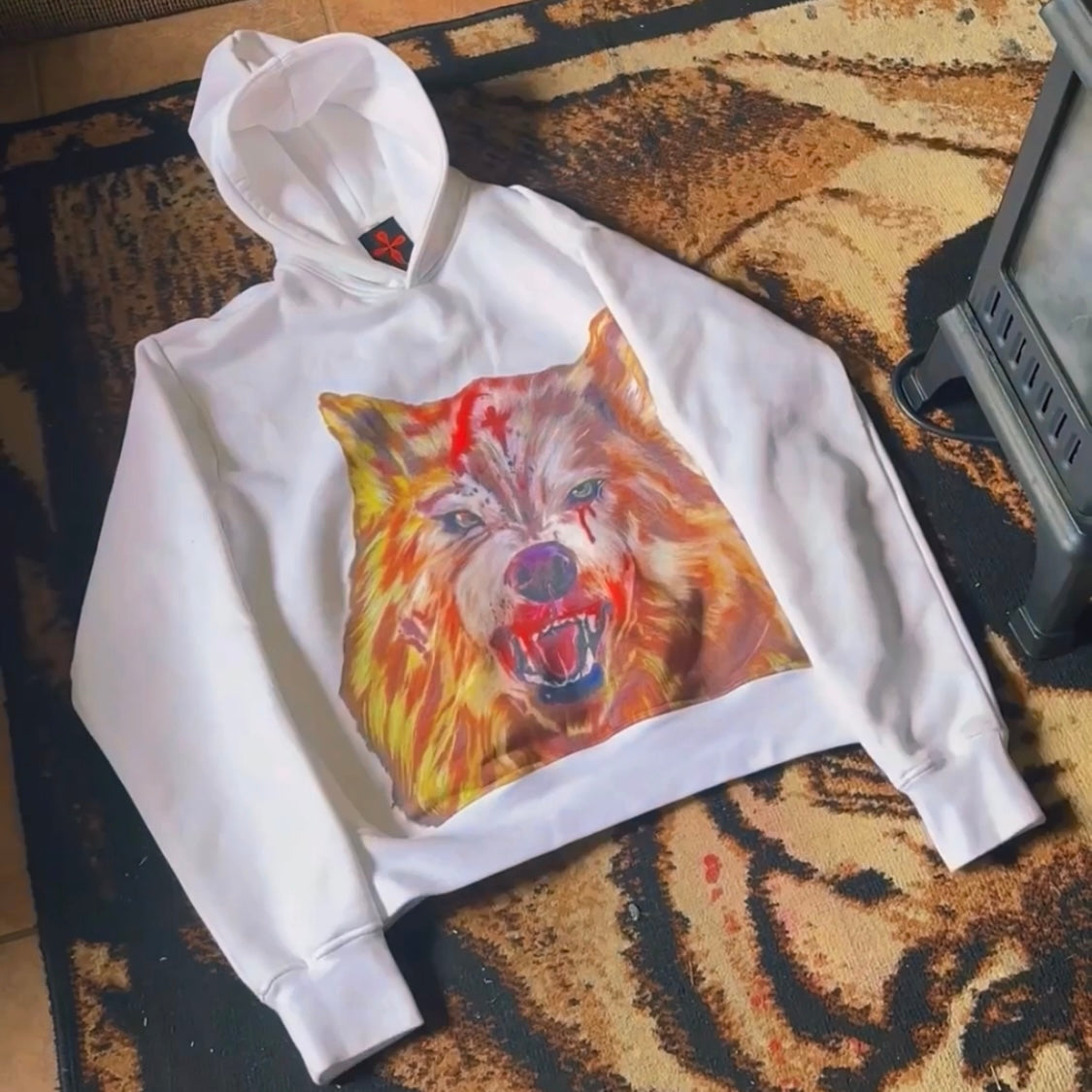 WAR WOLF HOODIE (White)