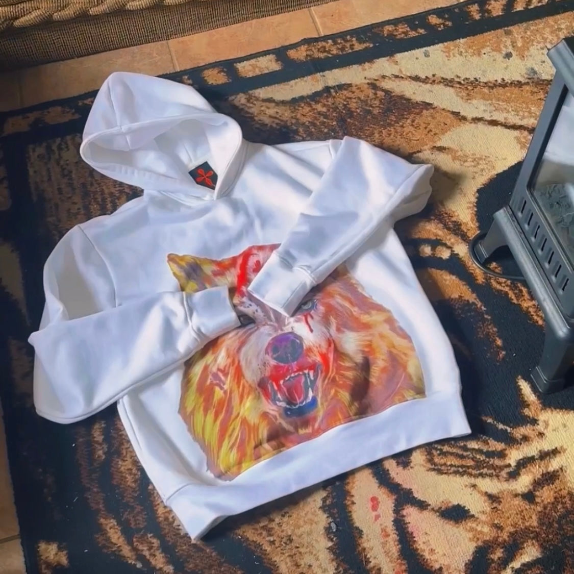 WAR WOLF HOODIE (White)