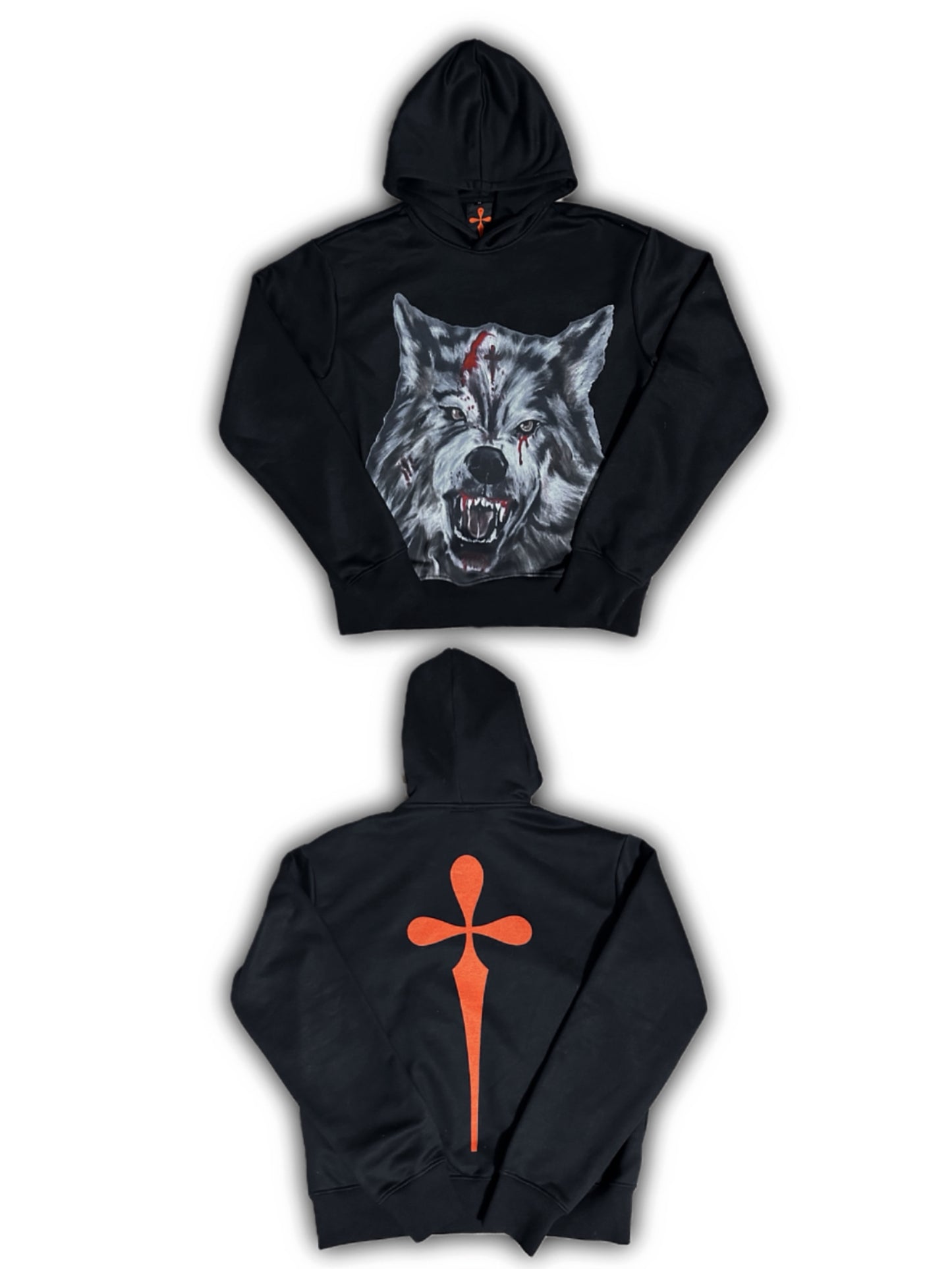 WAR WOLF HOODIE (Black)