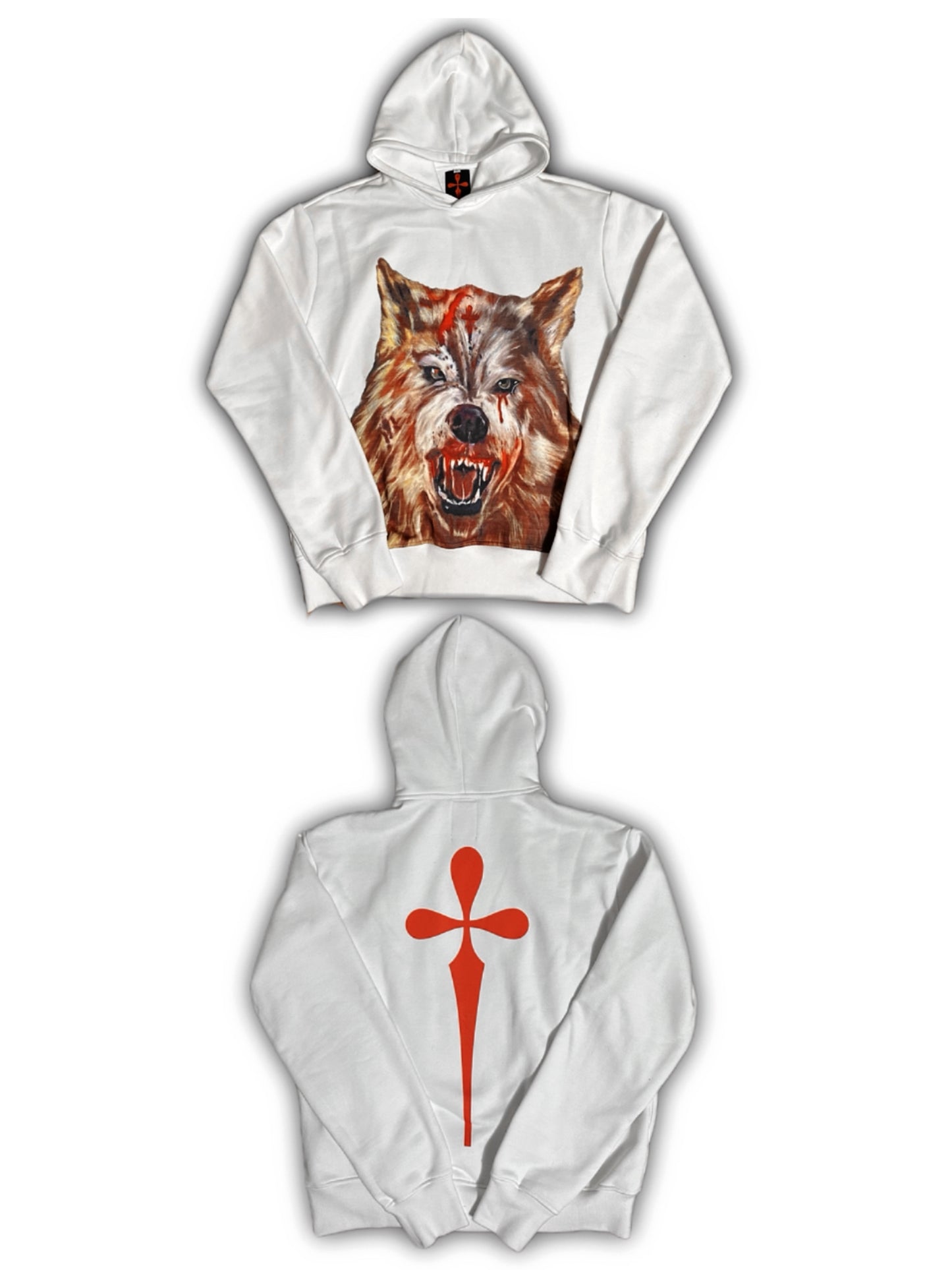 WAR WOLF HOODIE (White)