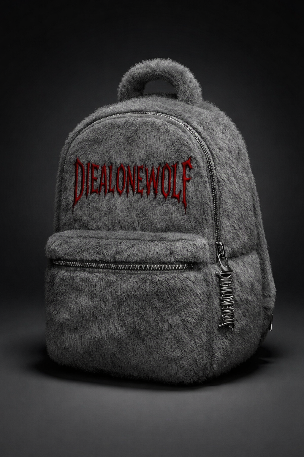 DIEALONEWOLF® — “FUR ARMOR: GREY HOWL” BACKPACK