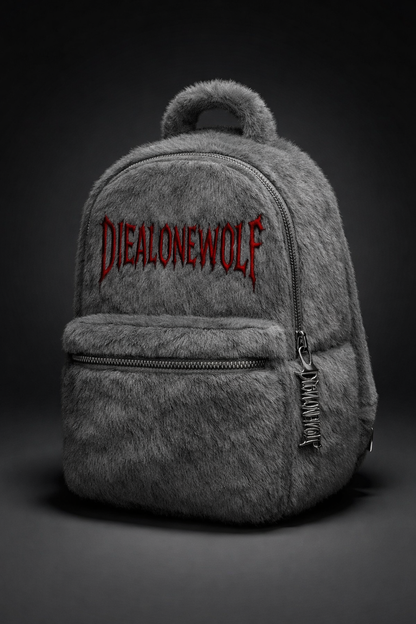 DIEALONEWOLF® — “FUR ARMOR: GREY HOWL” BACKPACK