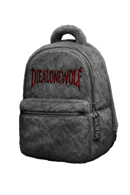 DIEALONEWOLF® — “FUR ARMOR: GREY HOWL” BACKPACK