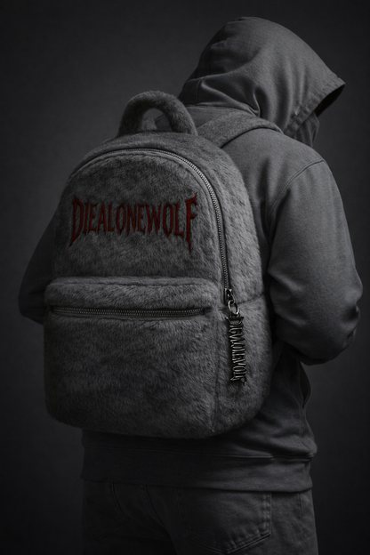 DIEALONEWOLF® — “FUR ARMOR: GREY HOWL” BACKPACK