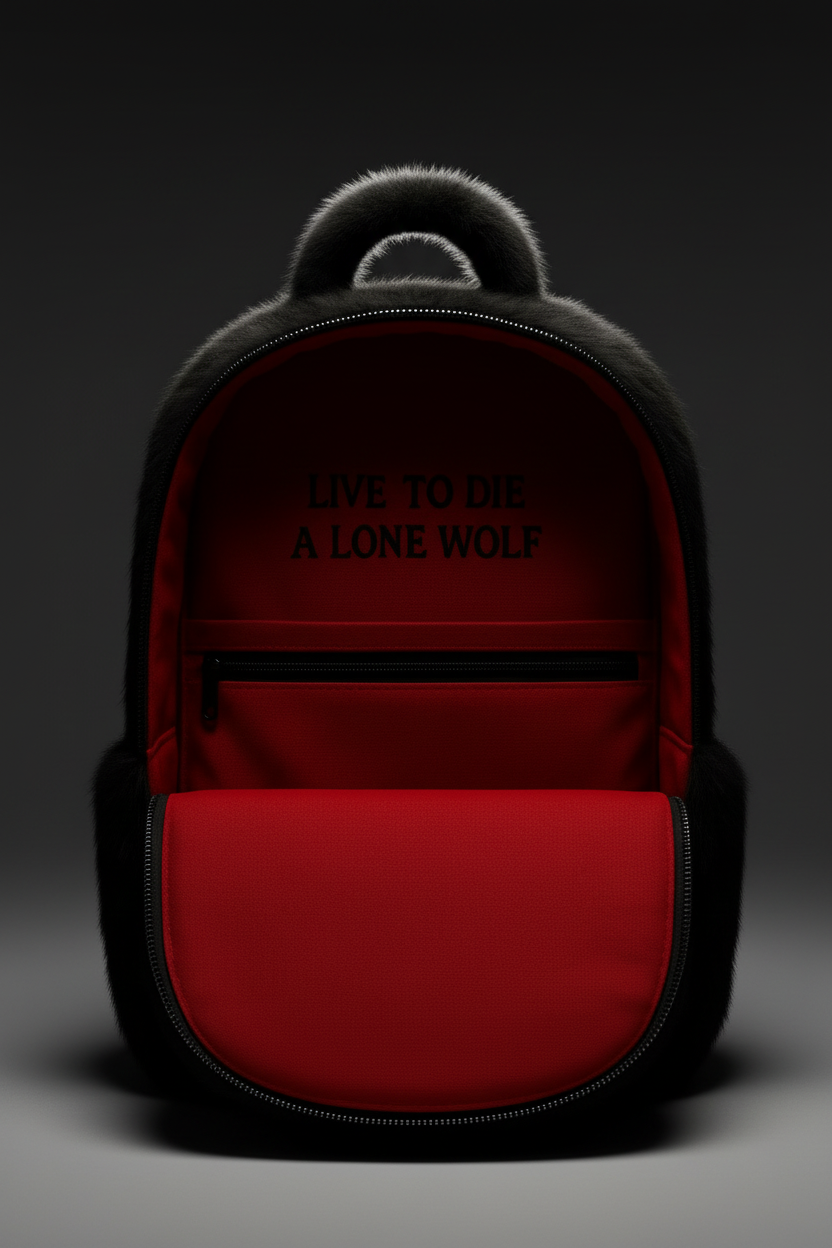 DIEALONEWOLF® — “FUR ARMOR” BACKPACK