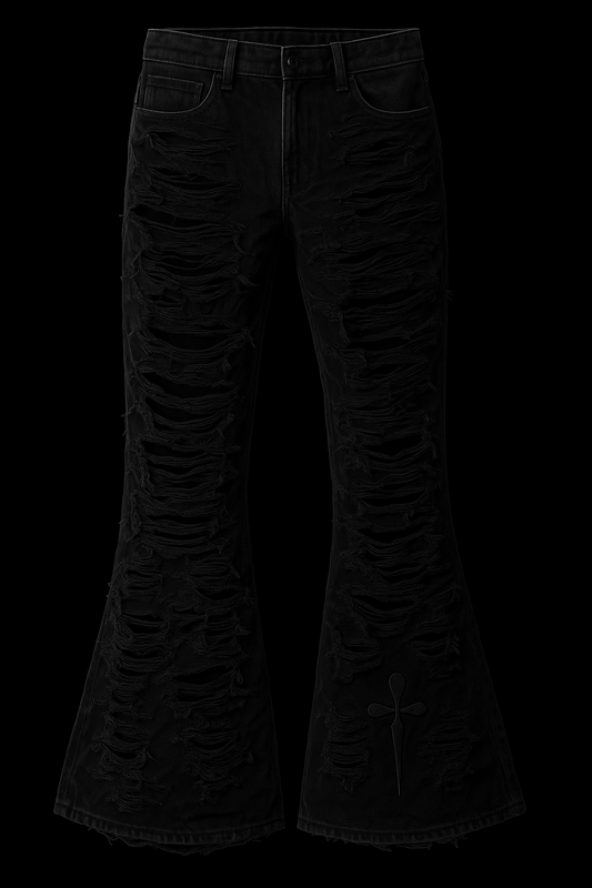 “ONYX CHAOS” FLARE DENIM